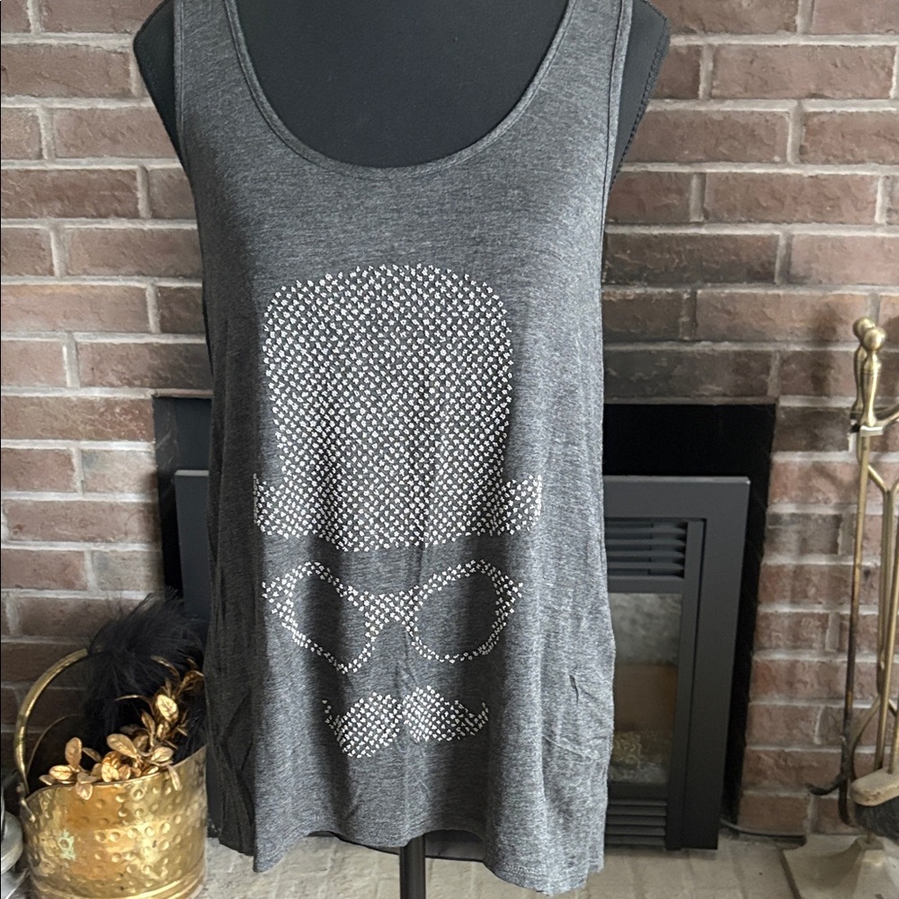ISSI Charcoal Rhinestone Tank Top